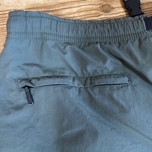Vintage Eddie Bauer Ebtek Shorts Mens Size Large Green Nylon Belted Lined Hiking - Picture 12 of 12